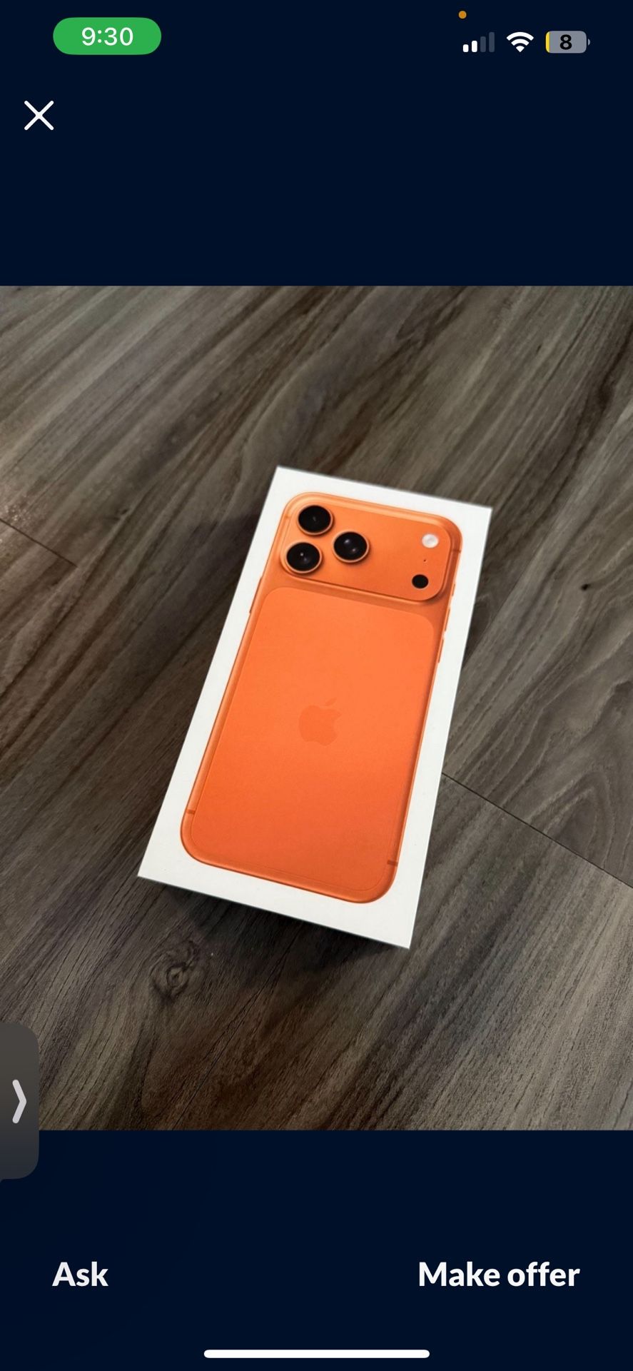 iPhone 17 Pro Cosmic Orange
