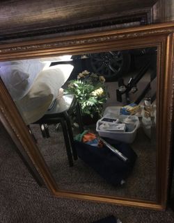 Large framed mirror 24” x 36”