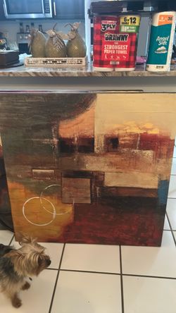Set of two Large Abstract Canvas Wall Art Painting