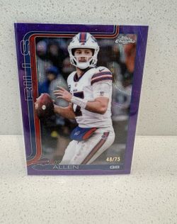 2025 Topps Chrome Football Josh Allen Purple Wave Refractor /75