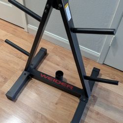Weight Plate and Barbell Storage Rack