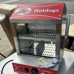 Brand New Commercial Hotdog Steamer With Bun Warmer