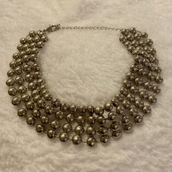 Vintage Silver Necklace Choker 