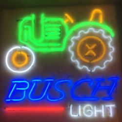 20” x20” Tractor Buschs Light Neon Sign Real Glass Handmade Shipping from US