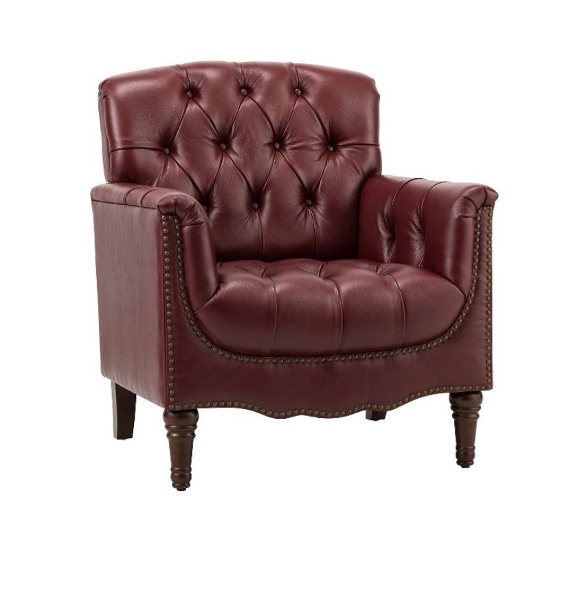 Hulala Home Genuine Leather Armchair