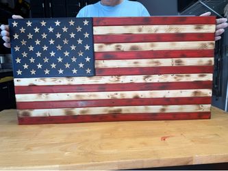 American Flags - wooden