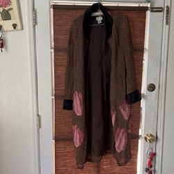 Women Brown European Designer Soft Rayon Jacket With Velve Trim S/s