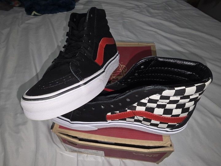 Black Checkered Vans
