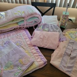 Vintage Kidsline Gossamer Wings Butterfly 8pc Crib Set