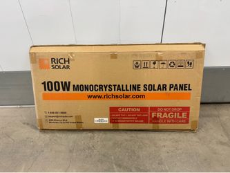 100W Monocrystalline Solar Panel!