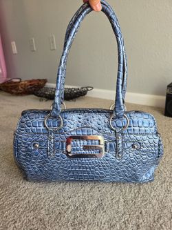 Guess Crocembossed Shoulder Bag