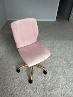 Pink Velvet Computer Chair