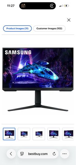 Samsung - Odyssey G30D 24" LED FHD AMD FreeSync Premium 180Hz 1ms Gaming Monitor