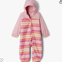 NWT Columbia Toddler Critter Jitters II girls striped Rain Suit 