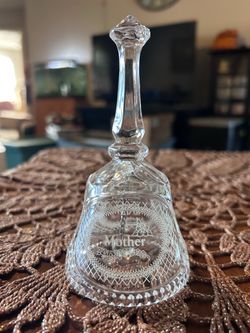 Crystal Glass Bell Engraved Mother