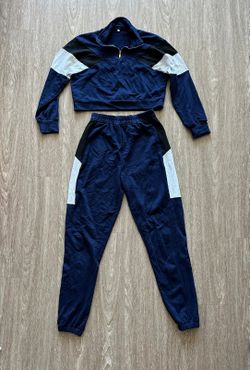 Women's navy 2 piece tracksuit set