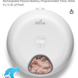 iPettie Donut Frost 6 Meal Cordless Automatic Pet Feeder