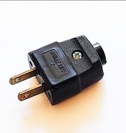 Leviton 15 Amp, 125 Volt, NEMA 1-15P, 2P, 2W, Plug, Straight Blade, Residential Grade, Polarized, Non-Grounding, 101-P, Brown