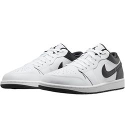 Nike Men's Air Jordan 1 Low Sneaker White Black Size 13
