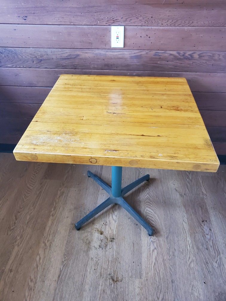 Butcher Block Side Table or Breakfast Kitchen Table