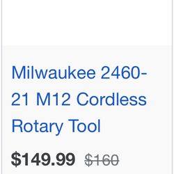 Milwaukee Rotary Tool (with Battery)