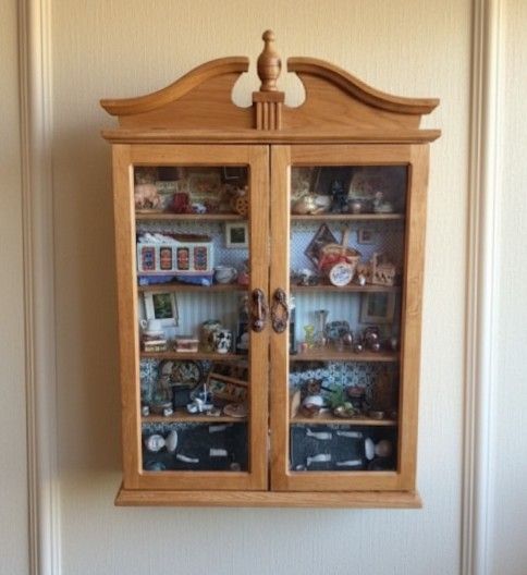Rare CUSTOM AMAZING Curio Case Filled With Huge Collection of Rare Vintage Miniature Toys & Nick-Knacks 23 In X 16 In Nice!
