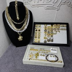 GOLD PLATED & MOSSINTE JEWLERY ( DM FOR PRICES