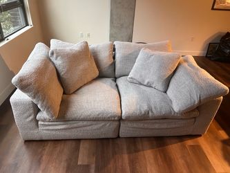 2-Piece Modular Cloud Loveseat Sofa
