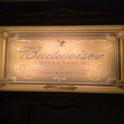 Clydesdale Budweiser Millennium Lit Mirroe Antique 
