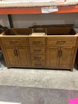61'' Solid Wood Bathroom Vanity (No Top )