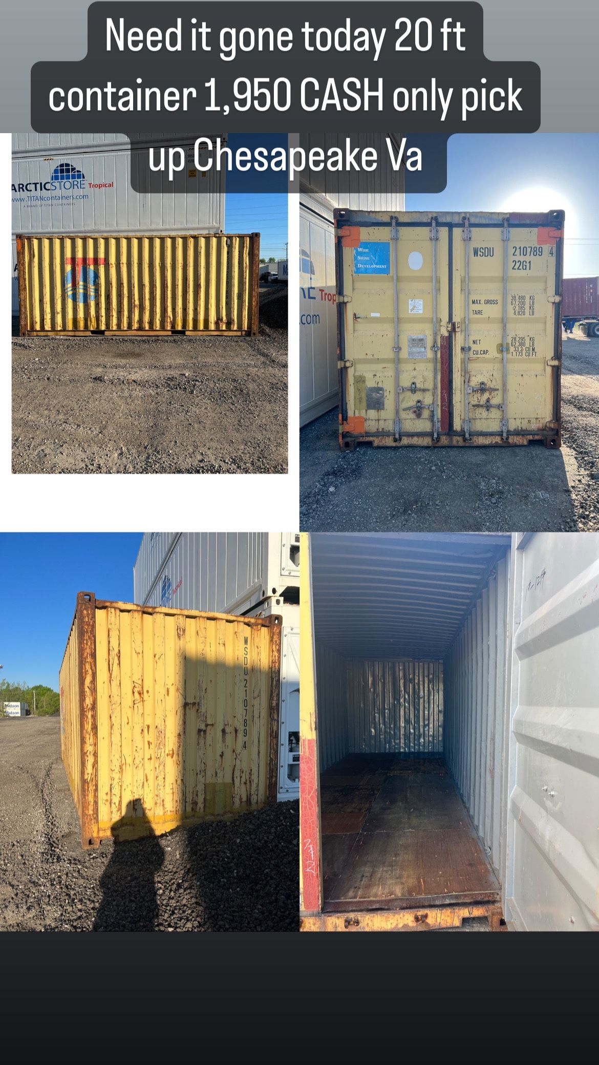 Storage Container for Sale in Chesapeake, VA OfferUp