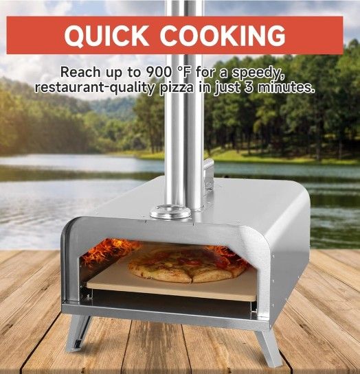Gyber Fremont Outdoor Pizza Oven Portable 13'' Stainless Steel