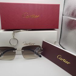 Cartier Rimless Glasses(Brown)