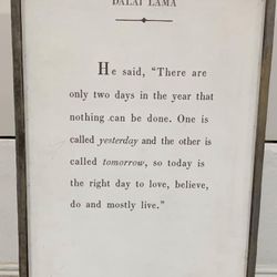 Dalai Lama Inspirational Quote – Handmade Wood Wall Art (36x24)