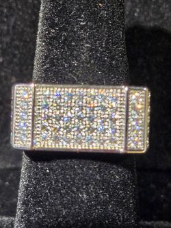 GRA Moissanite Flat-top Eternity Ring 7