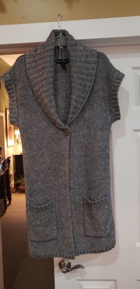 Mercer & Madison Long Gray Cardigan Sweater