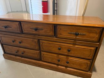 Wood Dresser with 7 Drawers old  1(contact info removed)