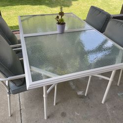 outdoor patio set table and chairs