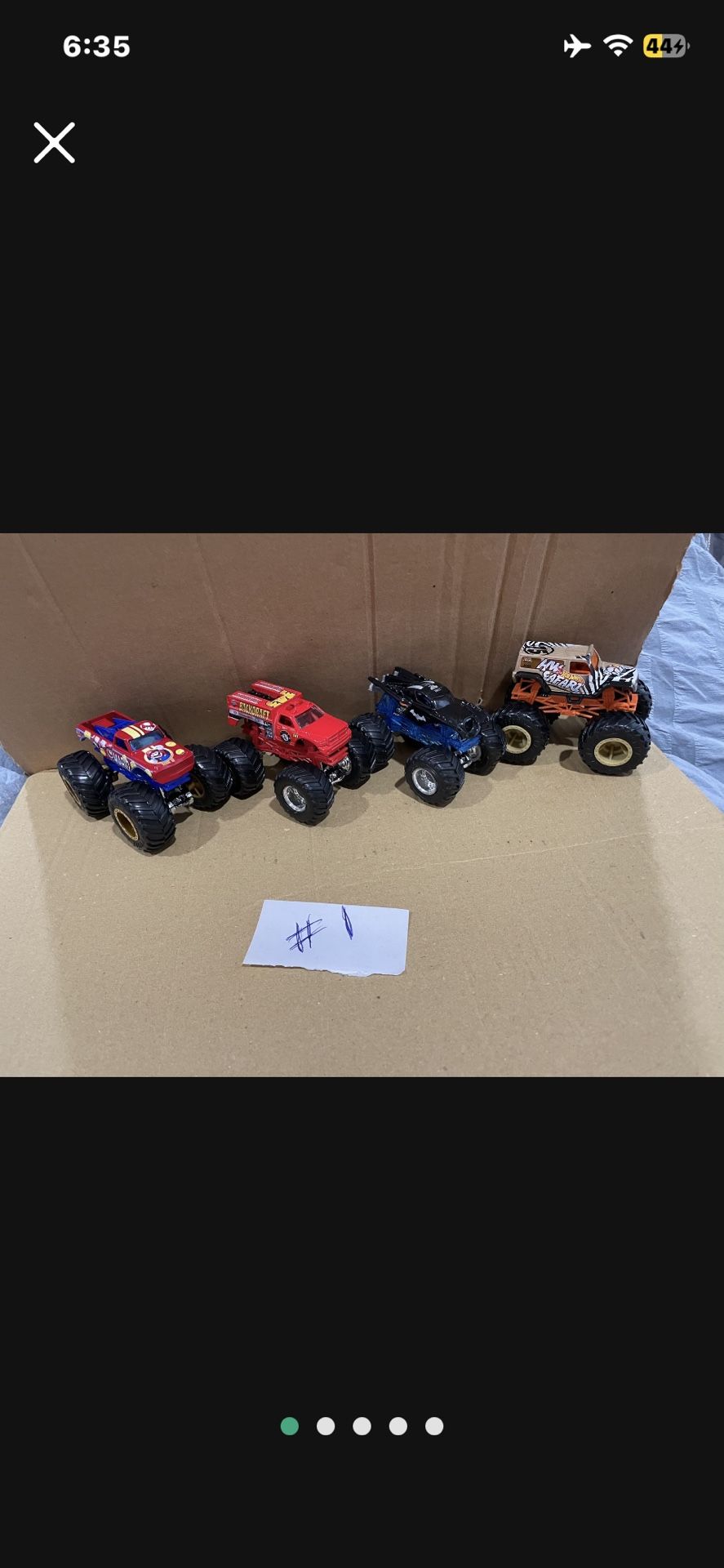 Lot of 4 - Hot Wheels Monster Jam Trucks 1/64 #1