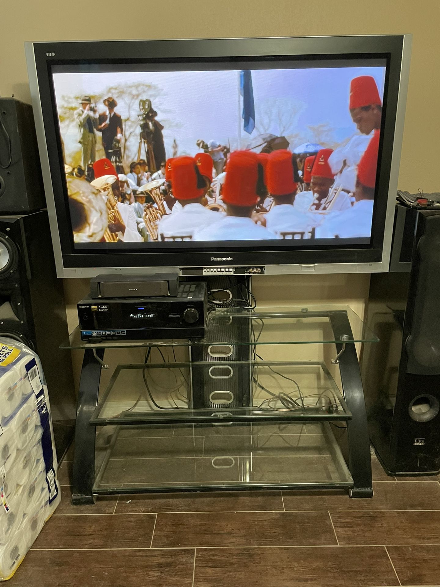 55” Panasonic Plasma TV With Remote (Stand Not Included)