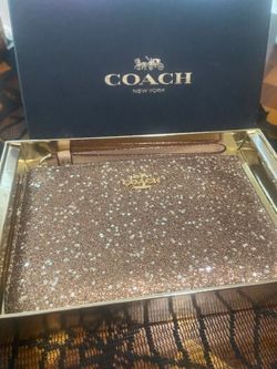 Coach New York Glitter Wristlet Clutch