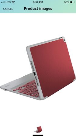 ZAGG Folio Case, Hinged with Backlit Bluetooth Keyboard for iPad Air 2 - Crimson