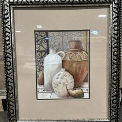 Decorative Artwork in Heavy Ornate Frame – Ready to Hang