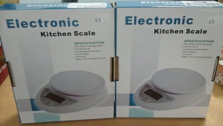 Electronic kitchen scales, $ 10 a piece