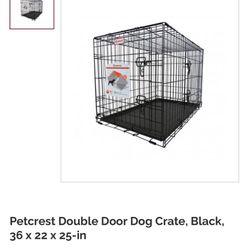 Med-Lrg Dog Cage 22x36 Inch With Bottom Tray