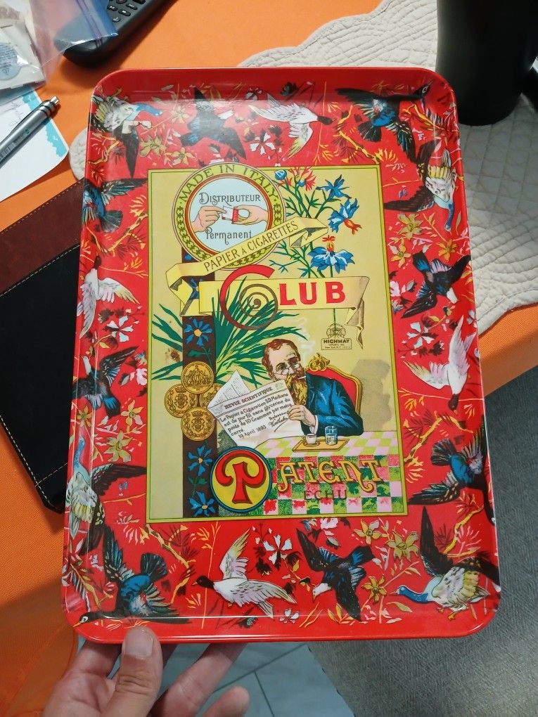 Rare Plastic Club Modiano SD Patent Italy Cigarette Rolling Tray Tobacco Papers Plastic