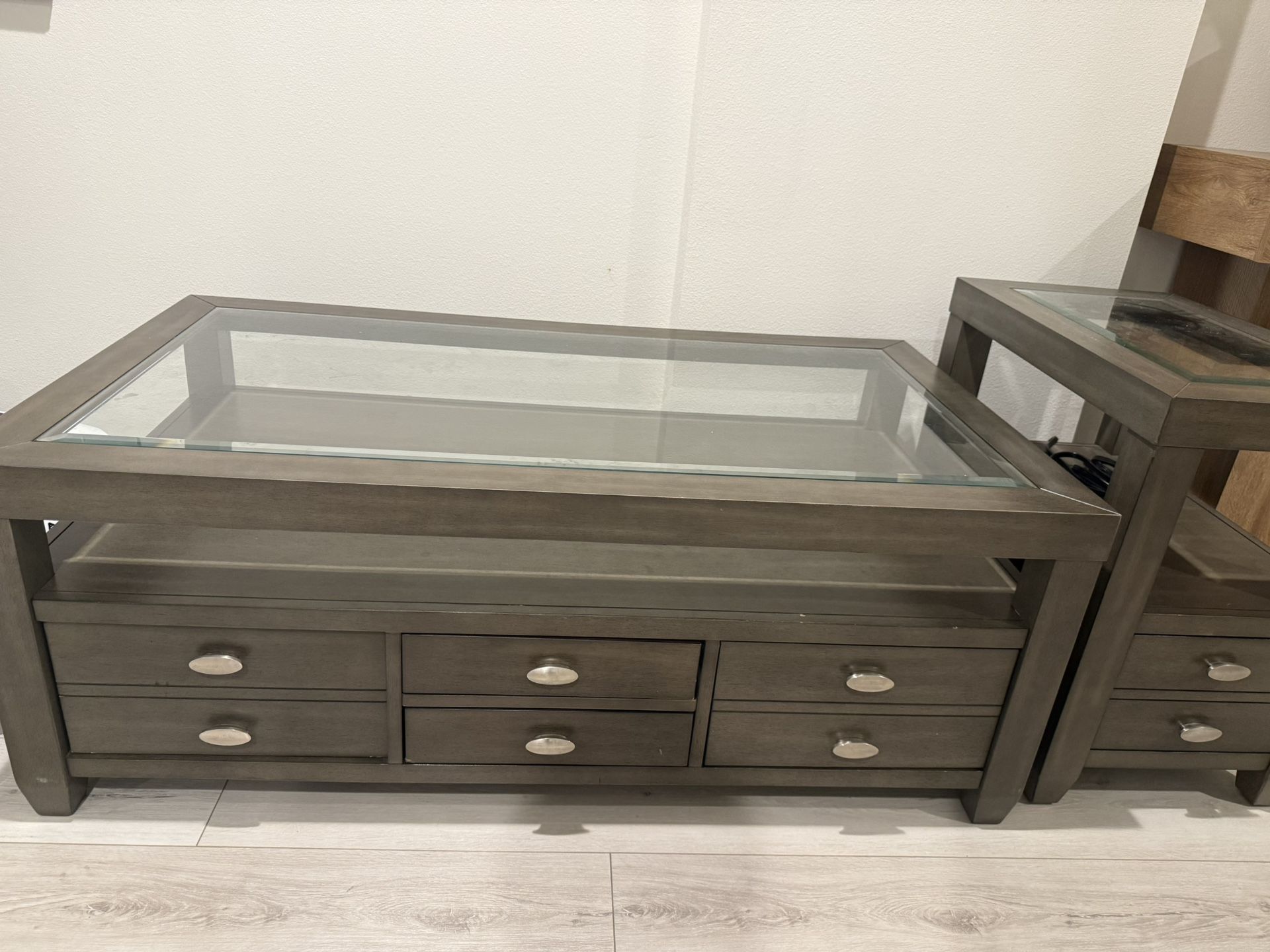 Coffee Table With Side Table