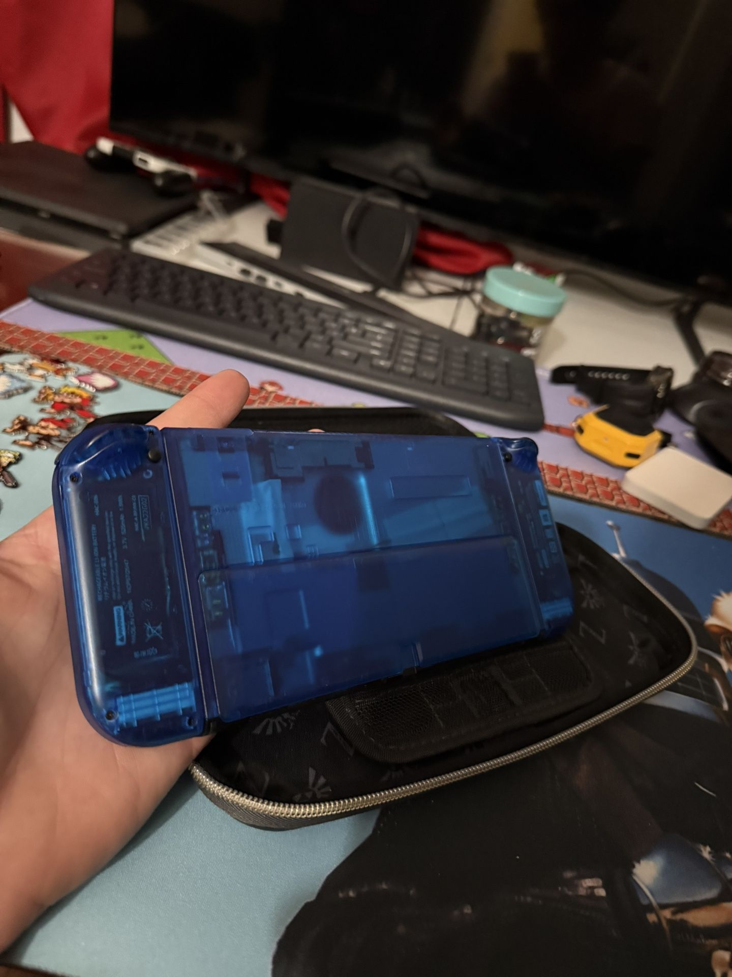 Switch OLED Custom Blue 500 OBO