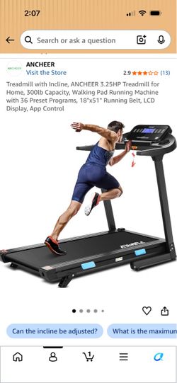 Almost new treadmill for sale supports up to 300 lbs