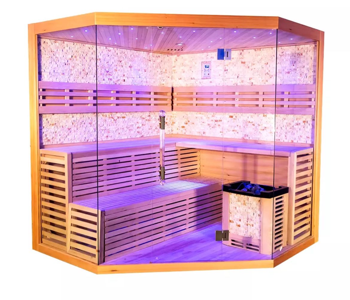 SAUNA - Smartmak Traditional wood Steam sauna room. Brand New Still In Box